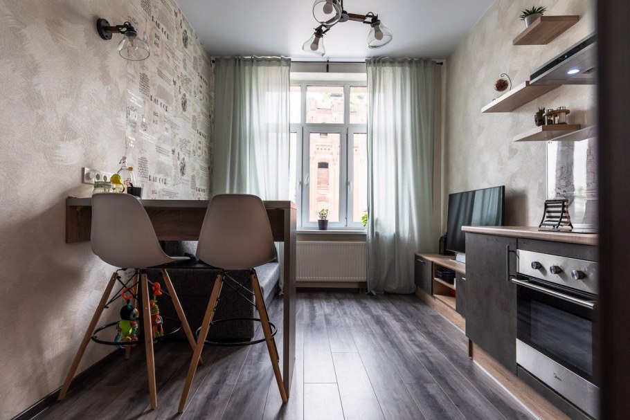 Двушка в хрущевке в стиле лофт