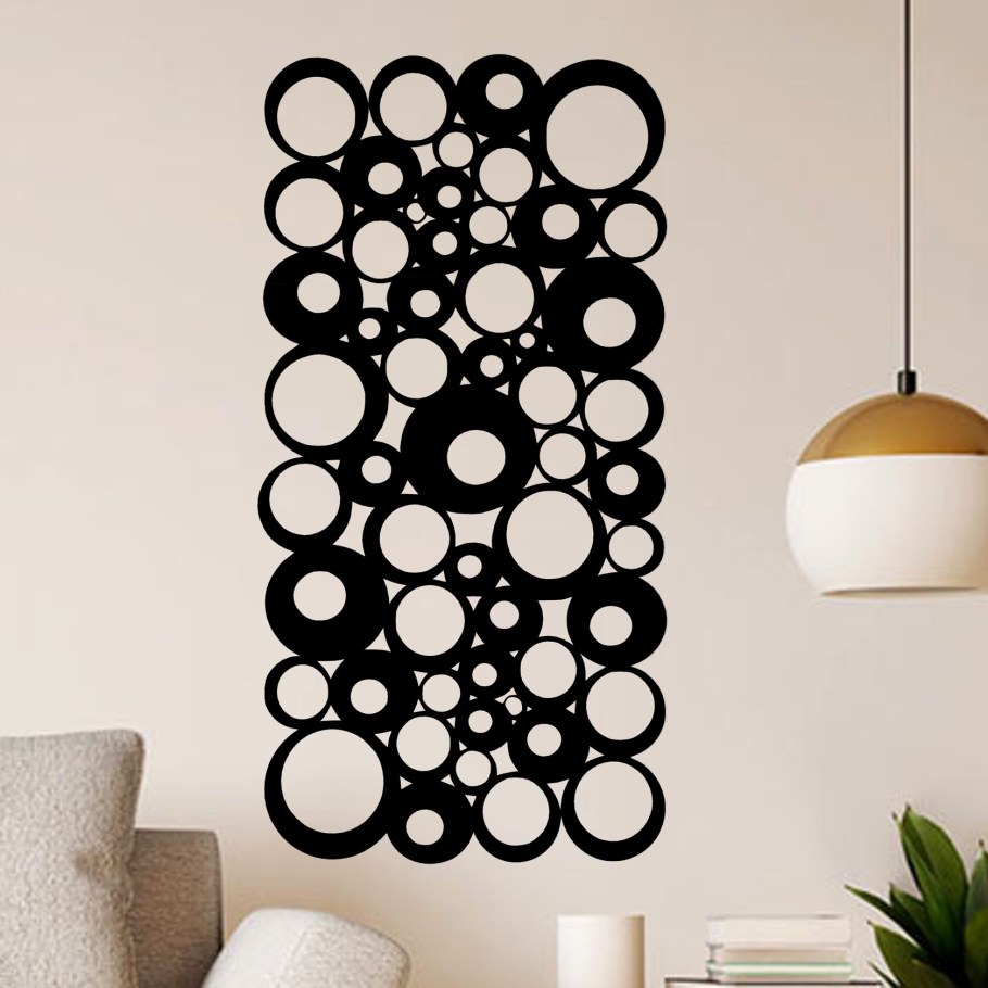 Декор на стену круги металлические