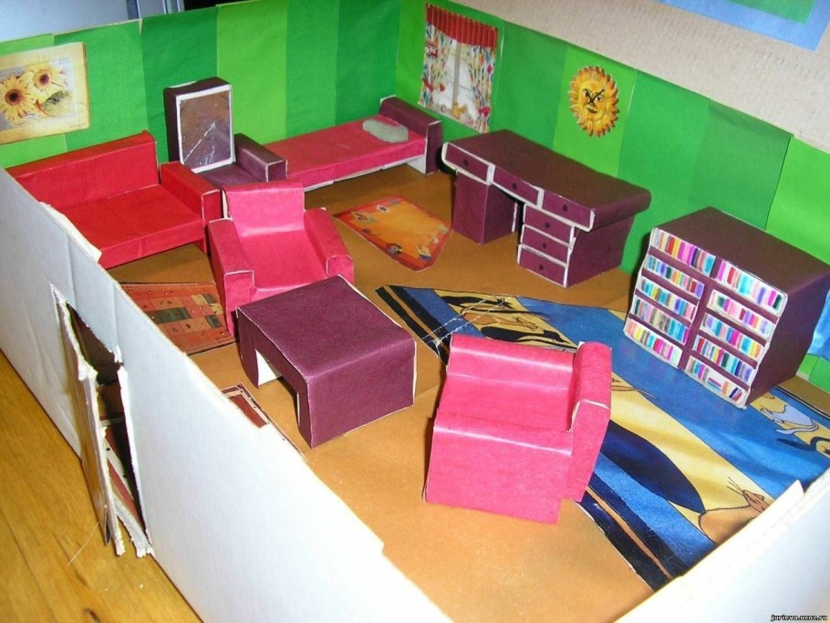 Картонная мебель для кукол
