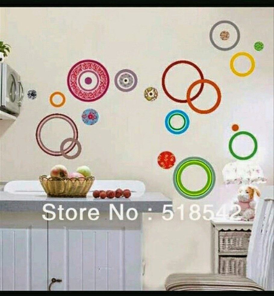 Украшение стен кругами