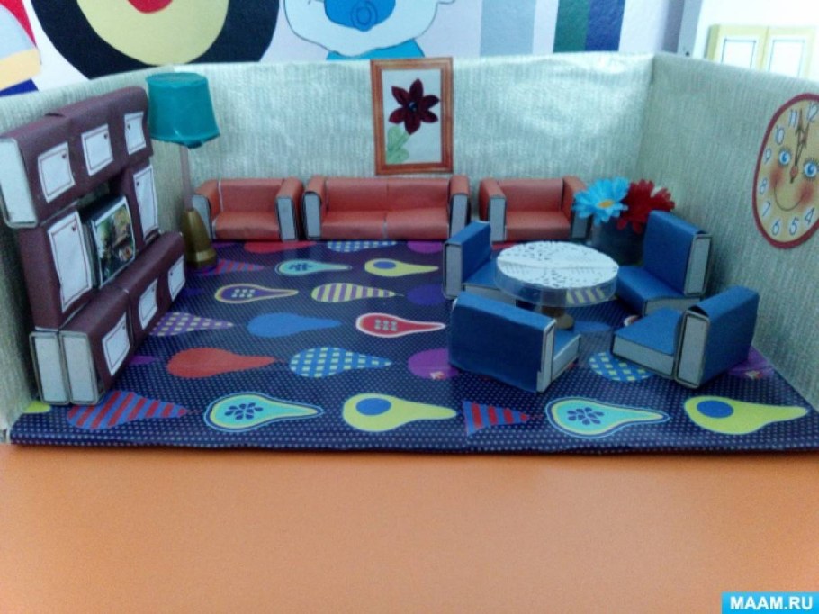 Макет комнаты из коробки