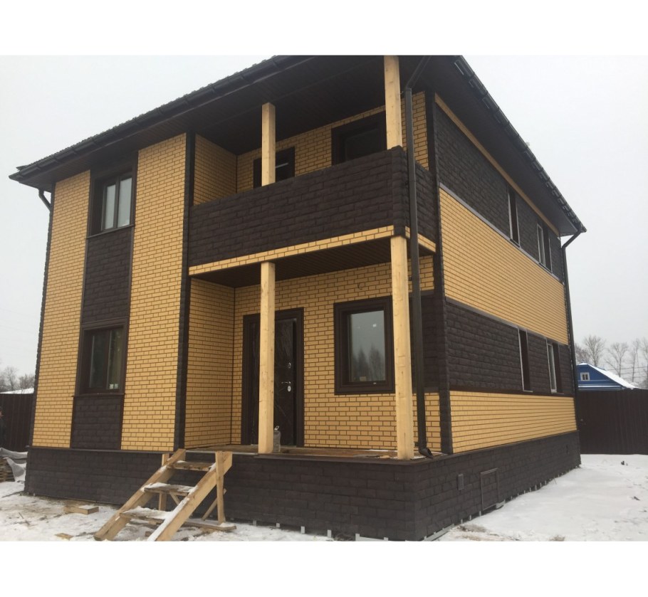 Фасадная панель Альта профиль кирпич клинкерный желтый