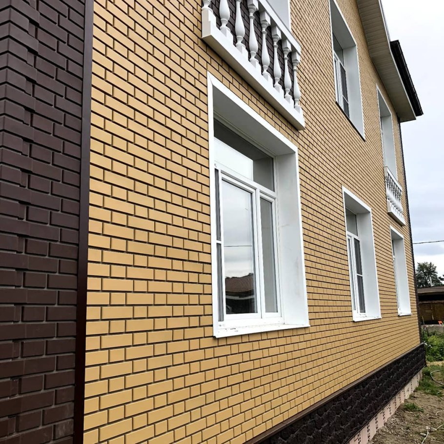 Панель кирпич клинкерный жёлтый Альта профиль