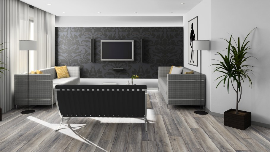 Ламинат Falquon Quadro u190 Schwarz (High Gloss)