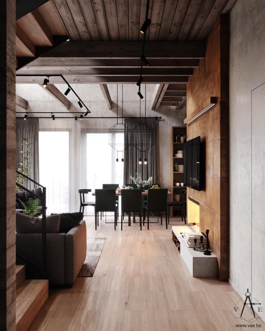 Дом индустриал в стиле лофт