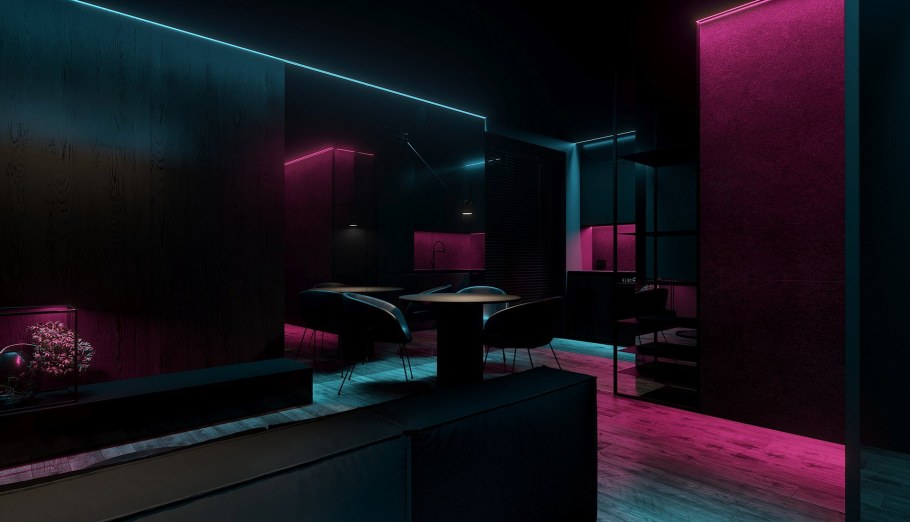 Комната неон