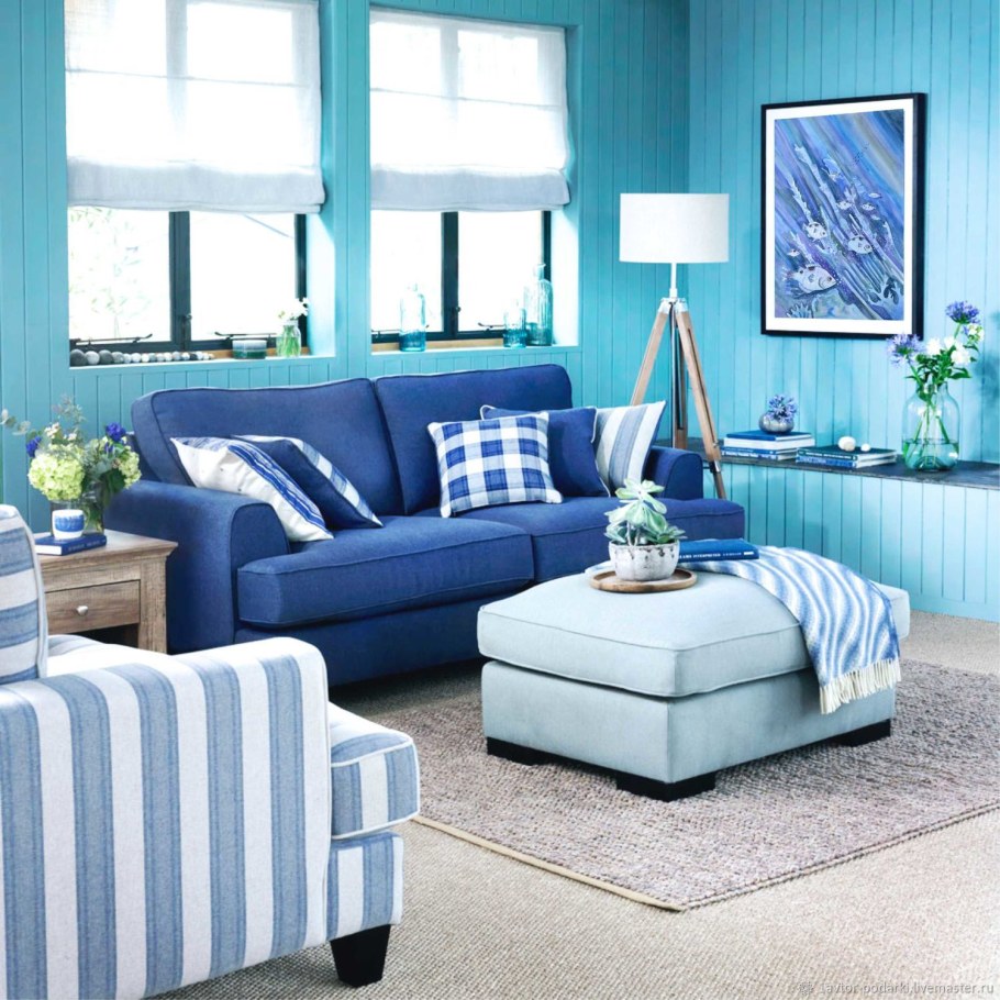 Гостиная в морском стиле