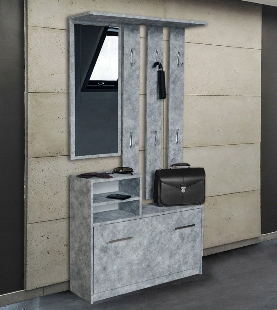 Прихожая лофт бетон Пайн