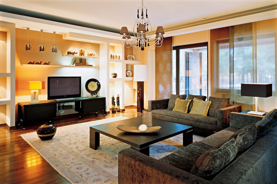 Современная гостиная в доме