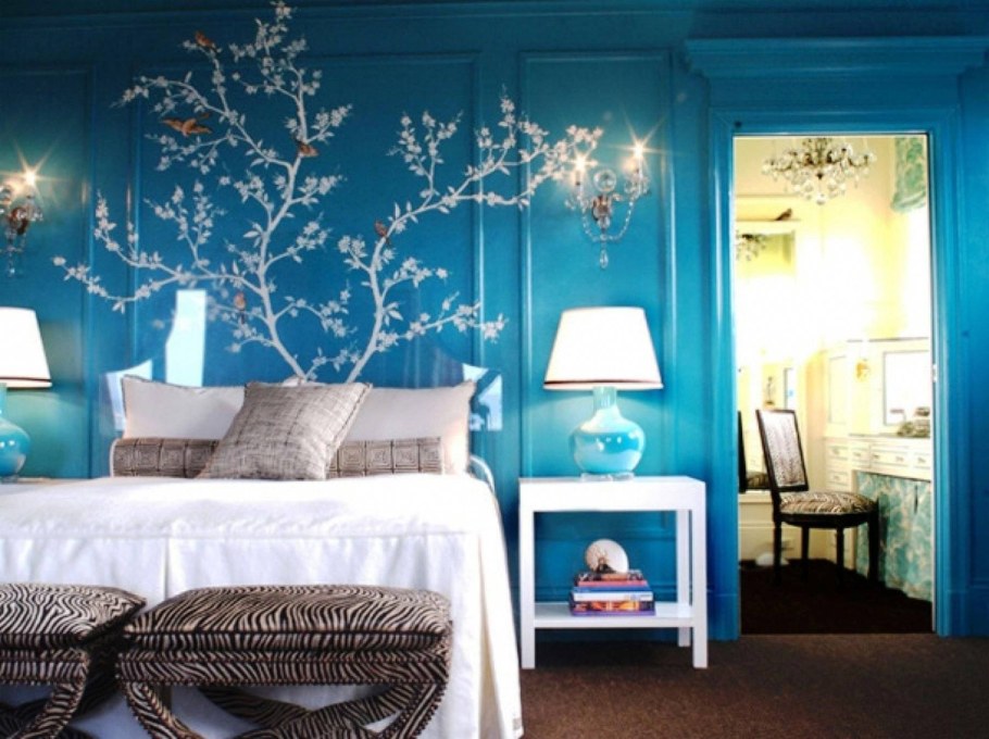 Интерьер в голубых тонах