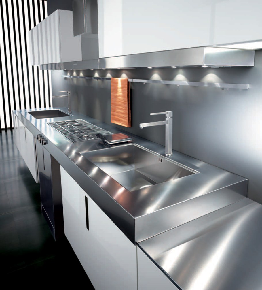 Металлическая столешница для кухни