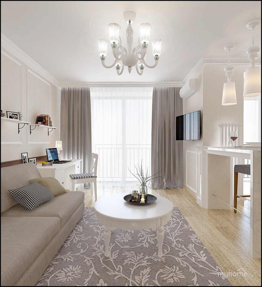 Гостиная в свежи тонах