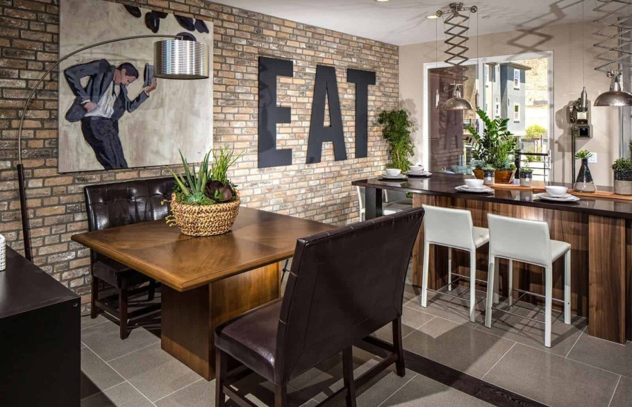 Кафе в стиле лофт кирпичные стены