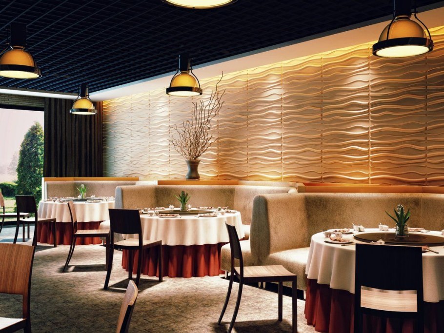 Ресторан интерьер стена