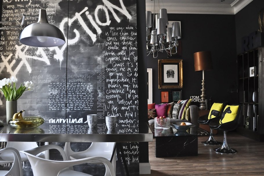 Грифельная стена в интерьере