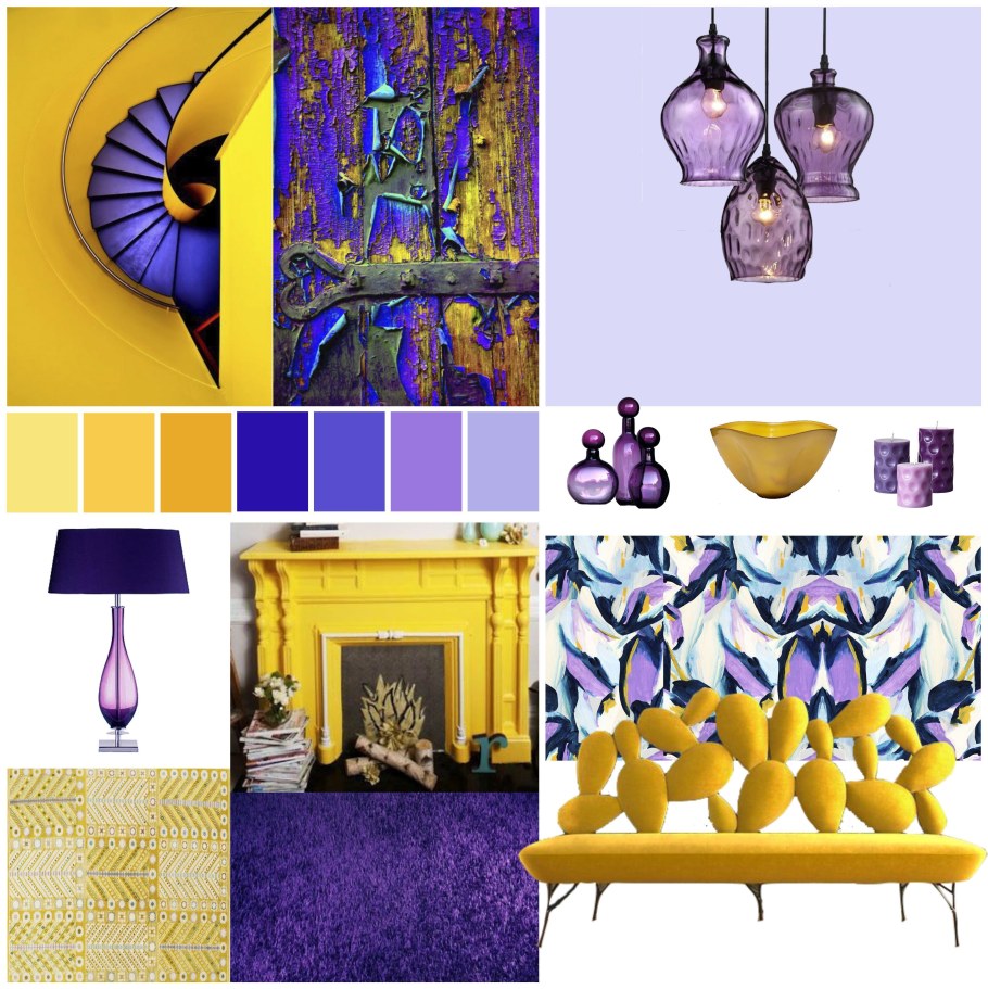 Мудборд фиолетовый