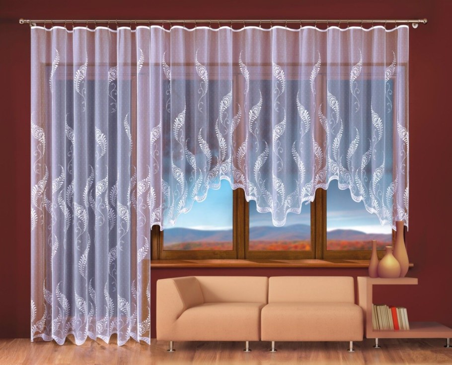 Короткие тюлевые шторы