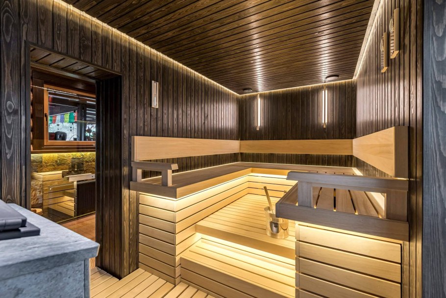 Современная отделка бани