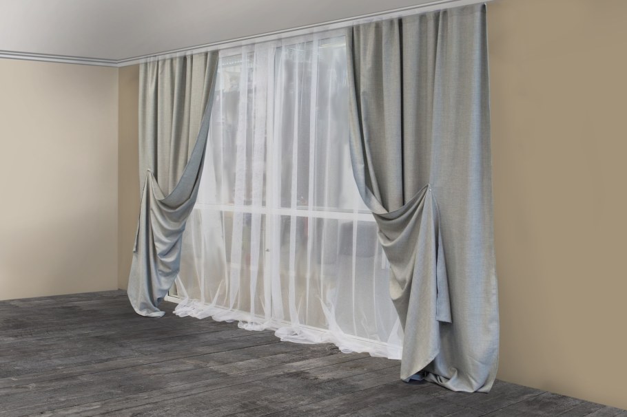 Шторы портьеры канвас белый