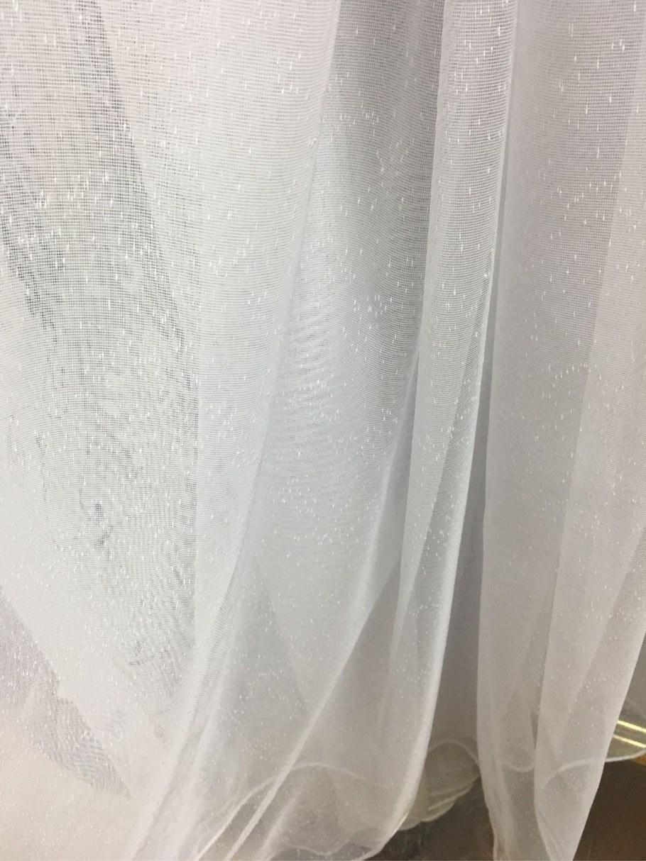 Тюль белый прозрачный