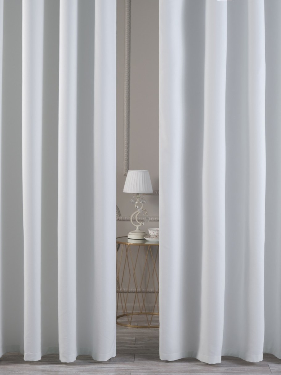 Комплект штор айвори канвас - премиум 270х400см, белый