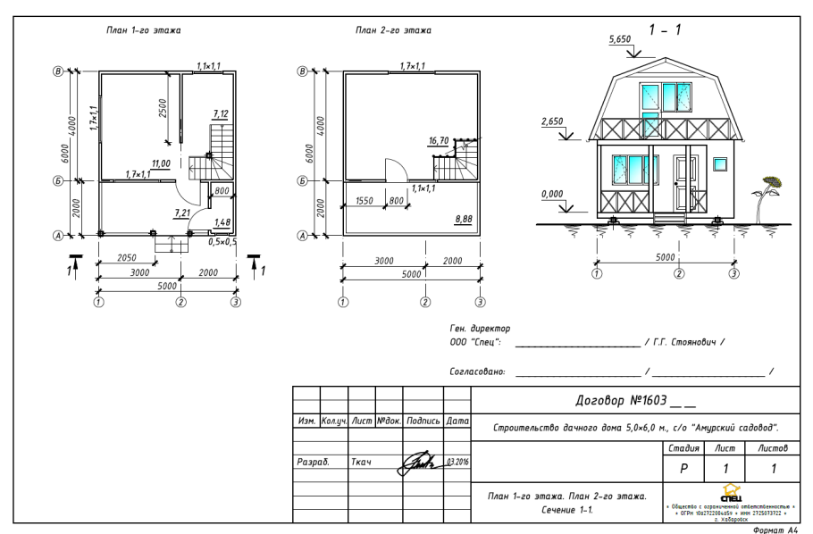 Чертежи маленьких домов