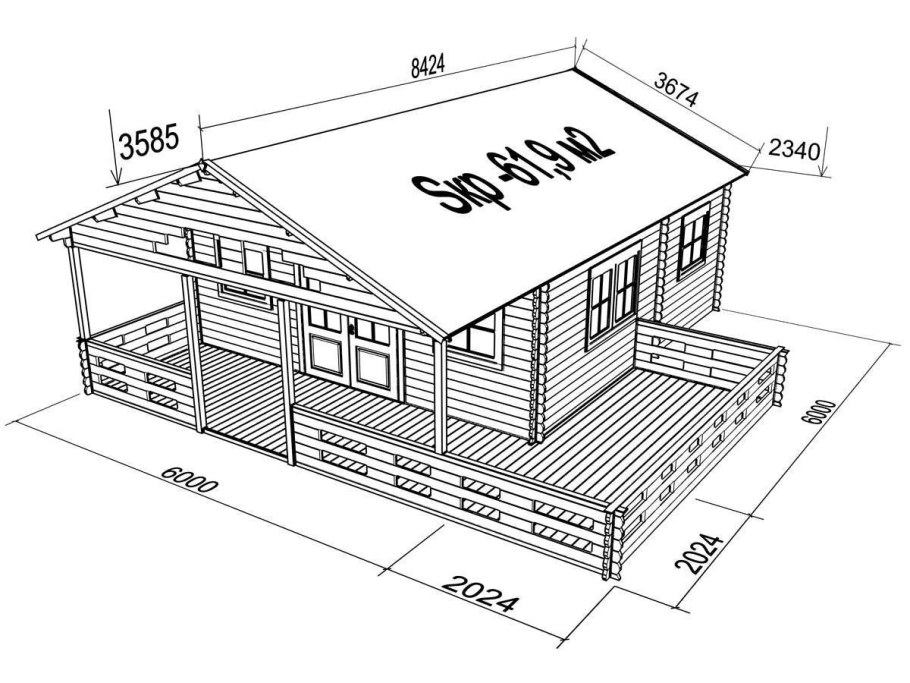 Проект веранды к дому 6х3 чертеж каркас