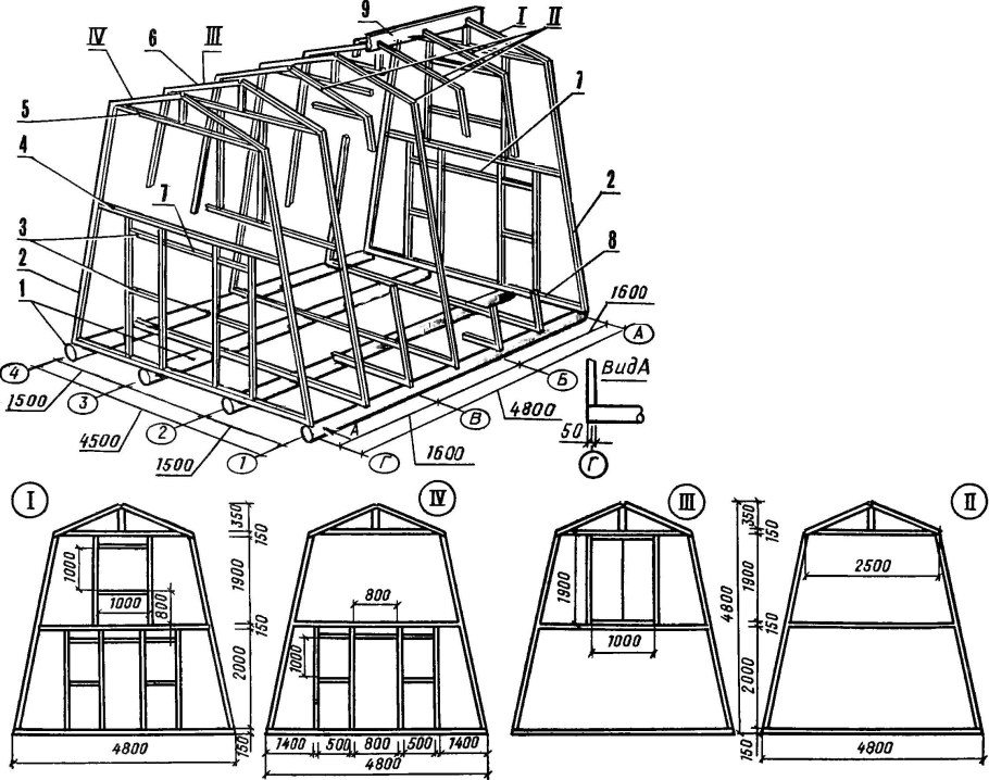 Каркасный дом 6х6м чертежи