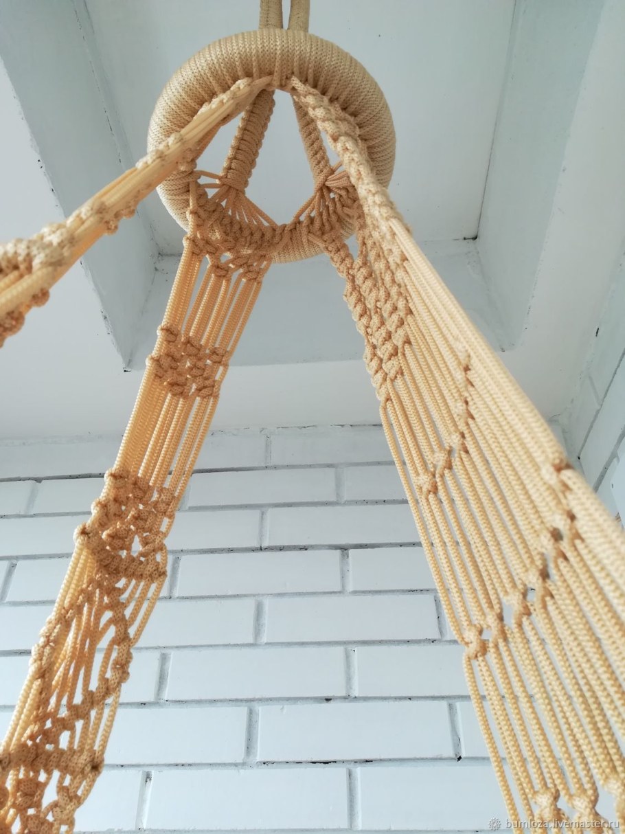 Гамак плетеный подвесной макраме
