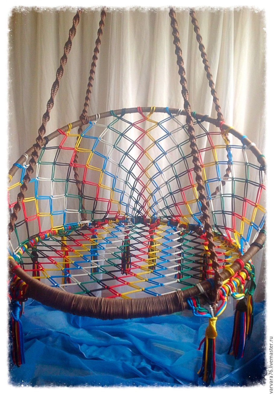 Плетение навесное кресло