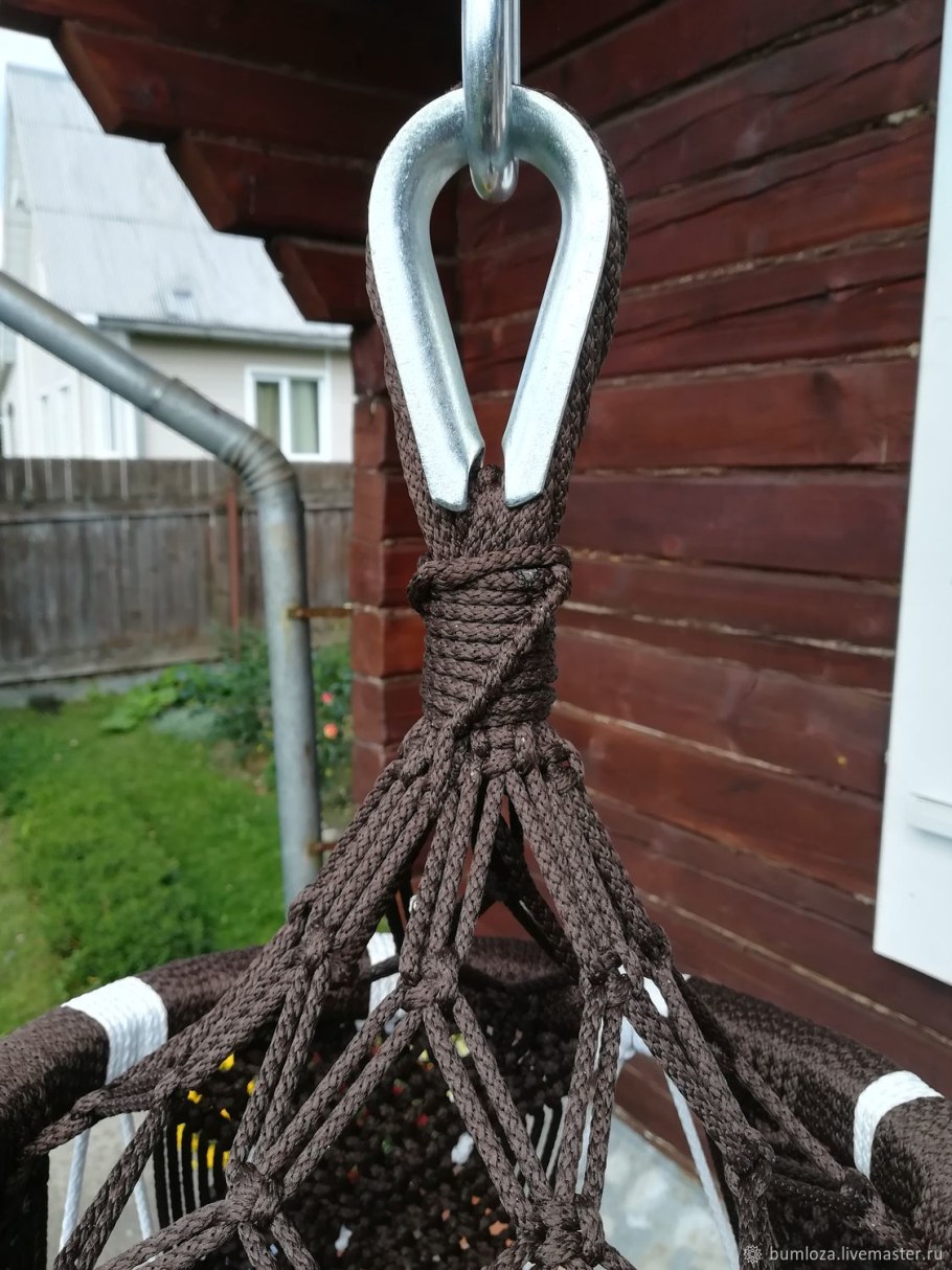 Плетеная качель макраме