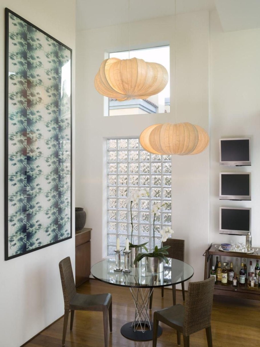 Стеклоблоки в интерьере кухни