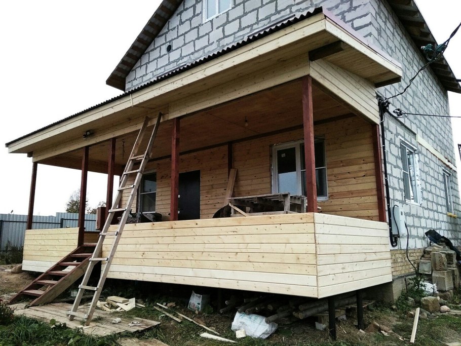 Обшивка террасы снаружи