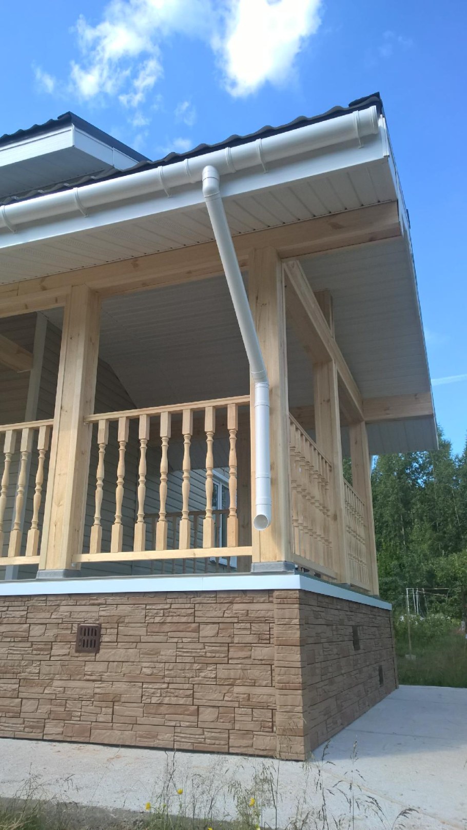 Наружная обшивка веранды