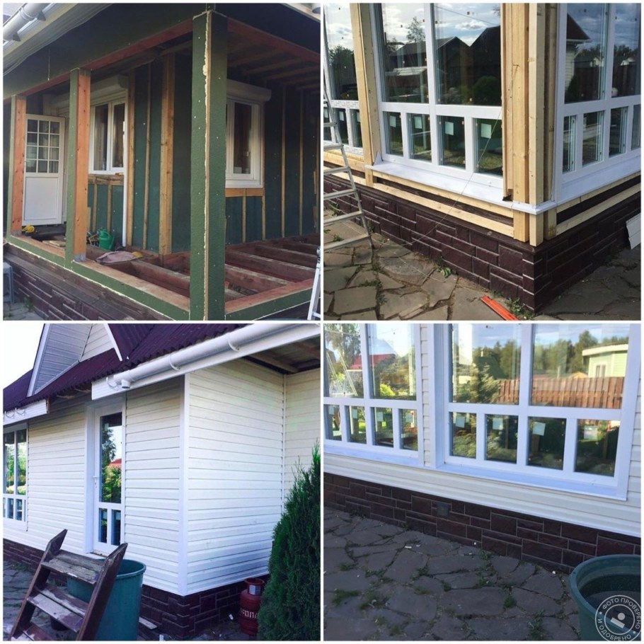 Отделка веранды сайдингом