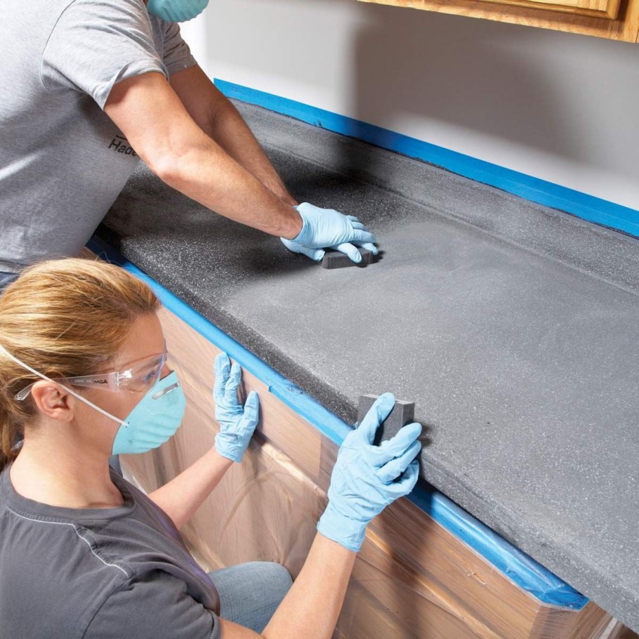 Окрашивание столешницы на кухне