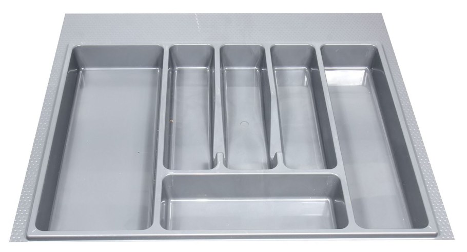 Лоток для столовых приборов в базу 400 мм, пластик, серый, Volpato