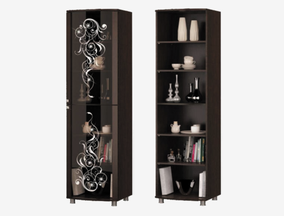 Пенал в гостиную со стеклом