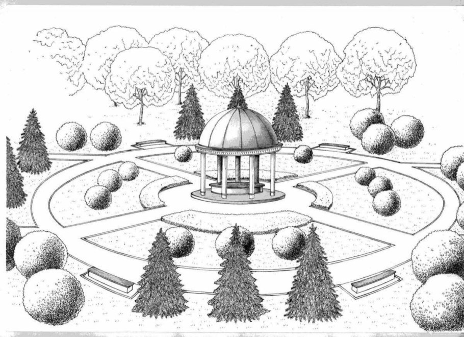 Ландшафт рисунок карандашом