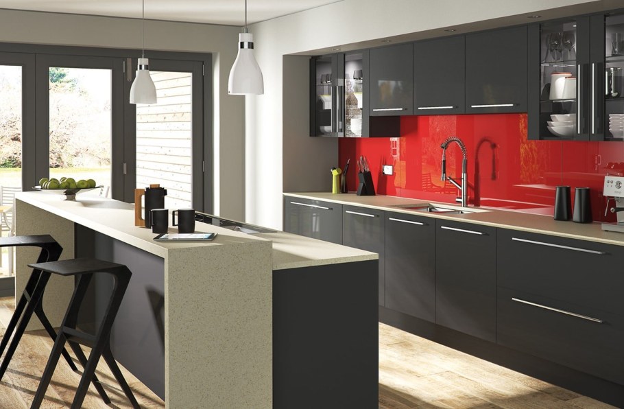 Кухня антрацит графит