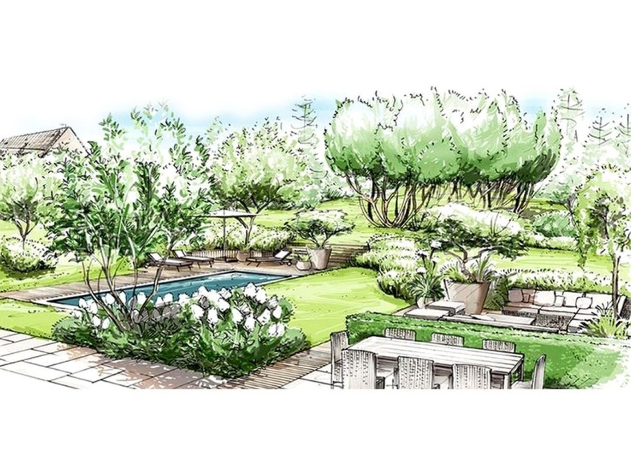 Алан Титчмарш сад в средиземноморском стиле