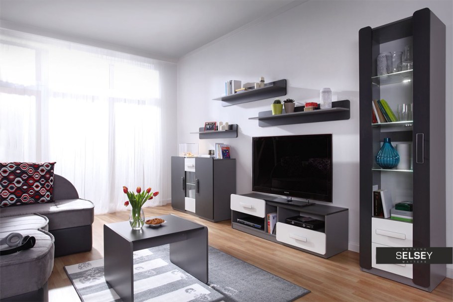 Гостиная в цвете графит