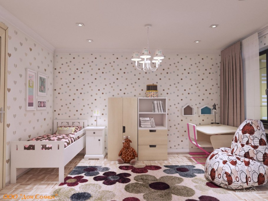 Детская для девочки в горошек