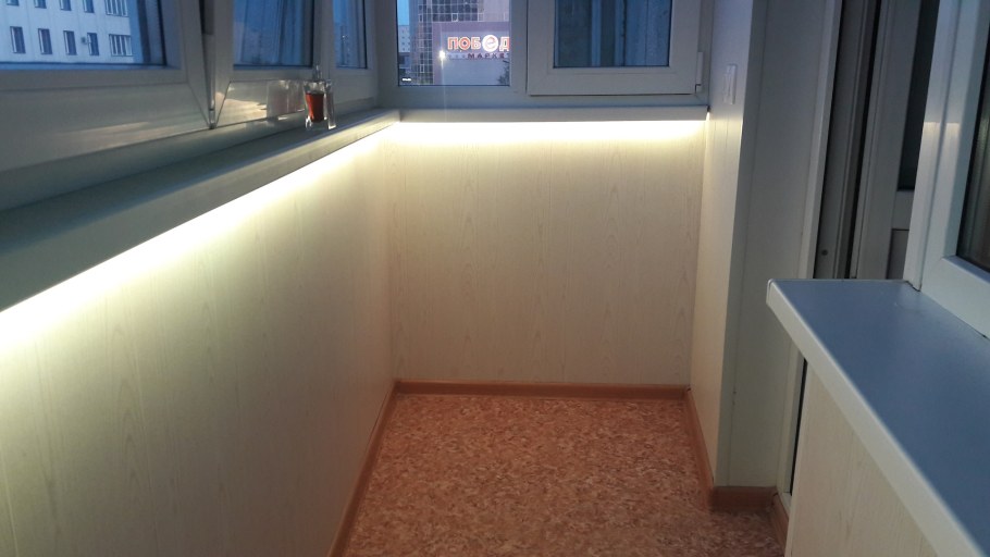 Подсветка на балконе диодная