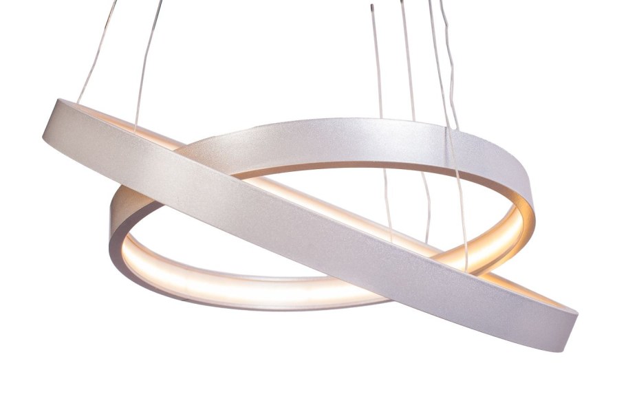 Светодиодная круглая люстра tlru2 два кольца. Диаметр колец 40/50 см