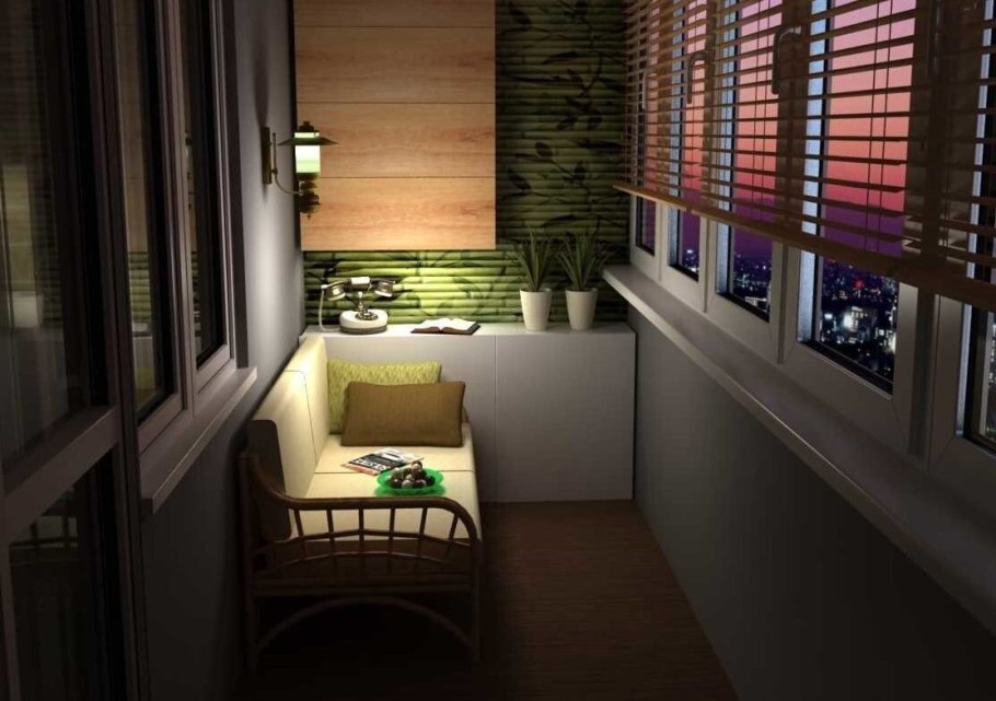 Интерьер балкона лоджии