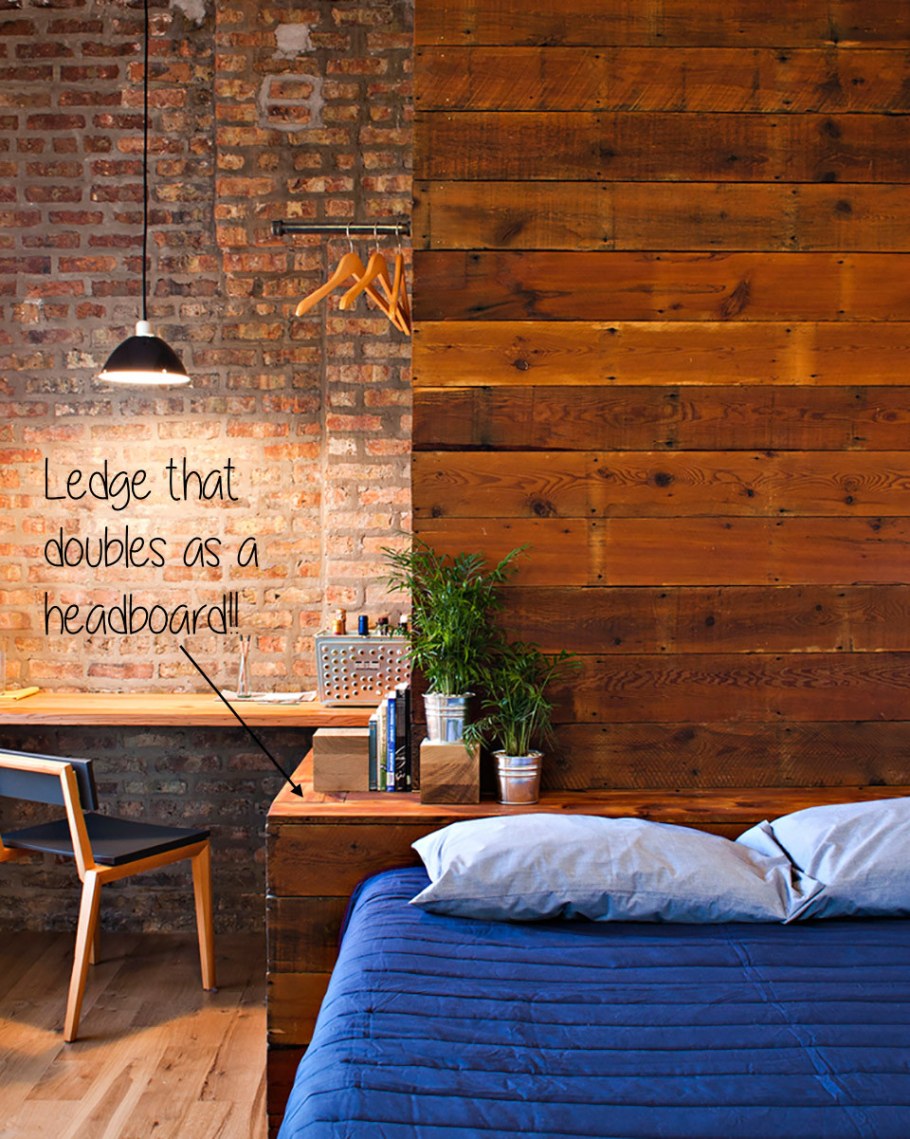 Кирпич и дерево в интерьере