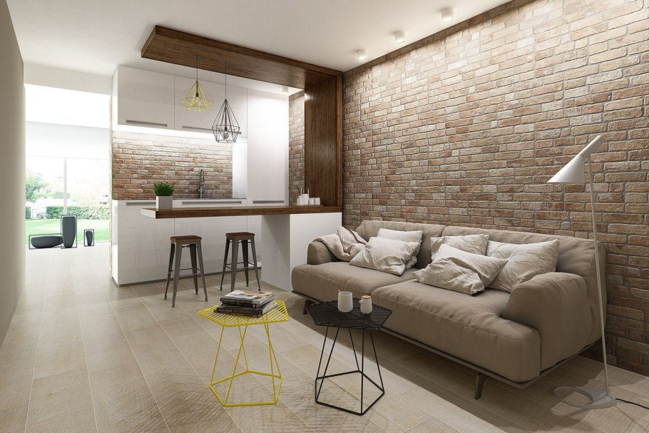 Камень интерьерный Йорк БРИК бежевый