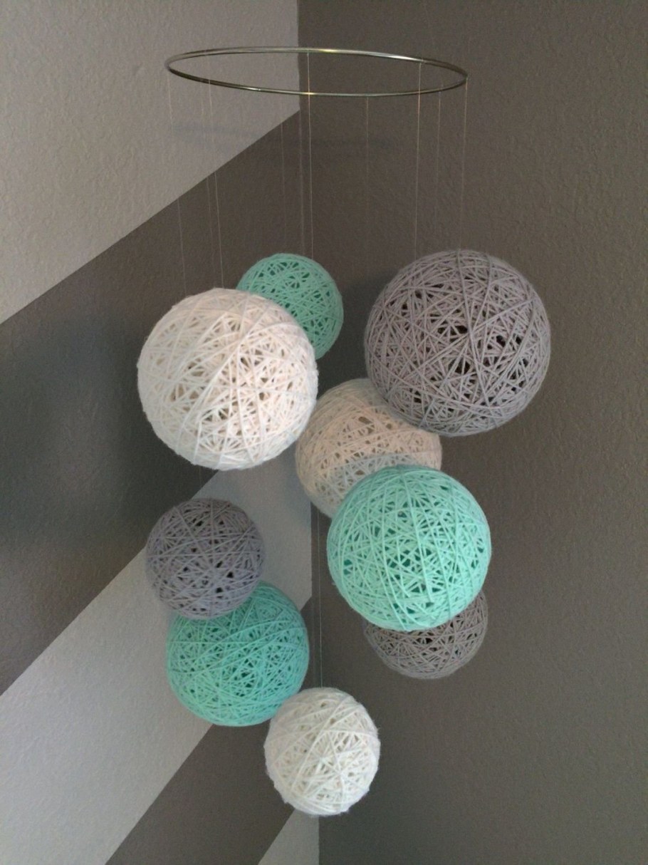 Шары из ниток для декора