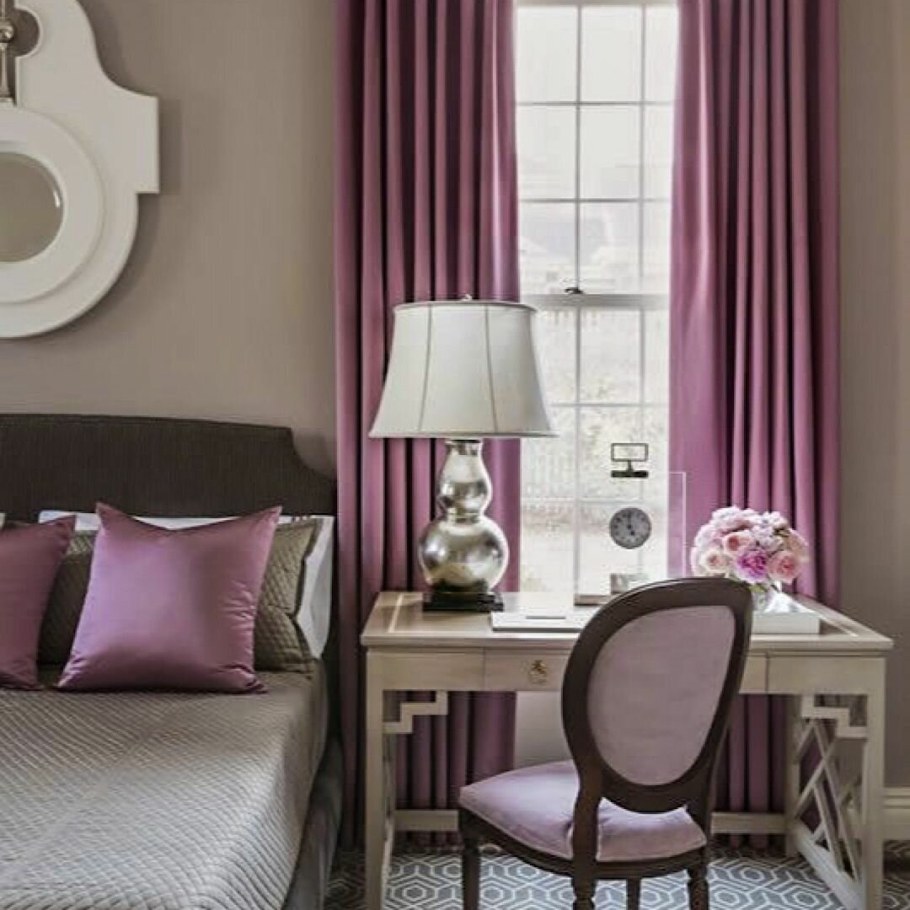 Серо-розовый интерьер